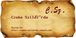 Czeke Szilárda névjegykártya